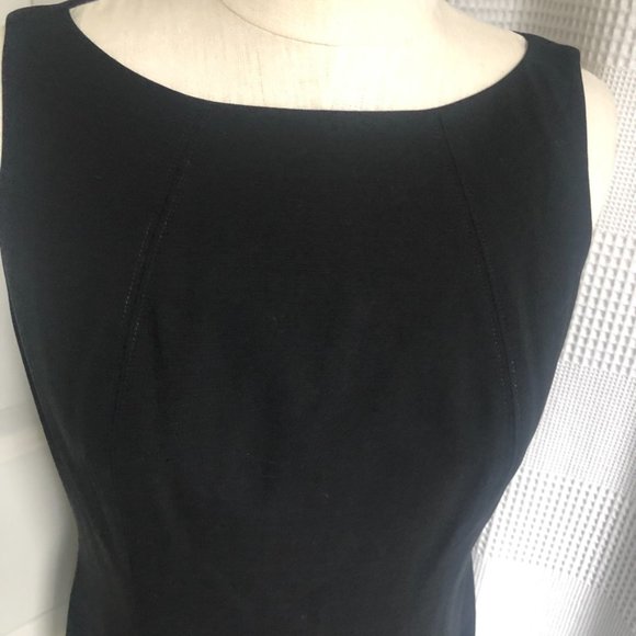 Ann Taylor Black Sheath Sleeveless Dress Size 4 - Picture 3 of 8